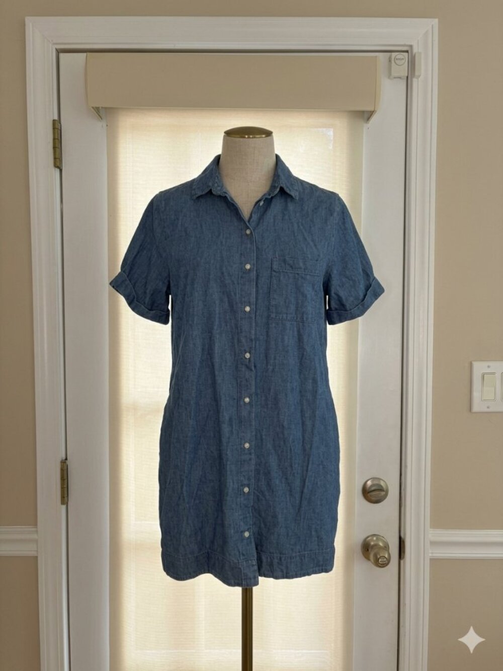 Denim Button Down Shirt Dress
